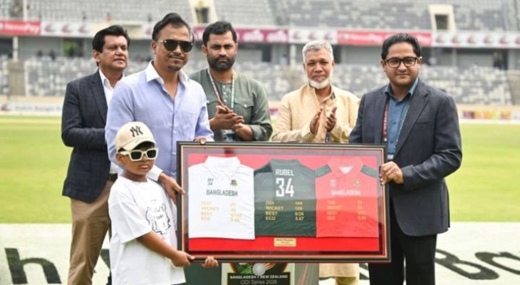 রুবেল হোসেনকে বিদায়ী সম্মাননা জানাল বিসিবি